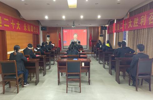 華金控股集團(tuán)干部職工集中收看黨的二十大開幕會(huì)